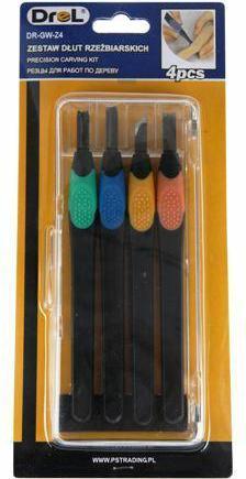 Actual product image Drel DŁUTA DO DREWNA RZEŹBIARSKIE 4szt.