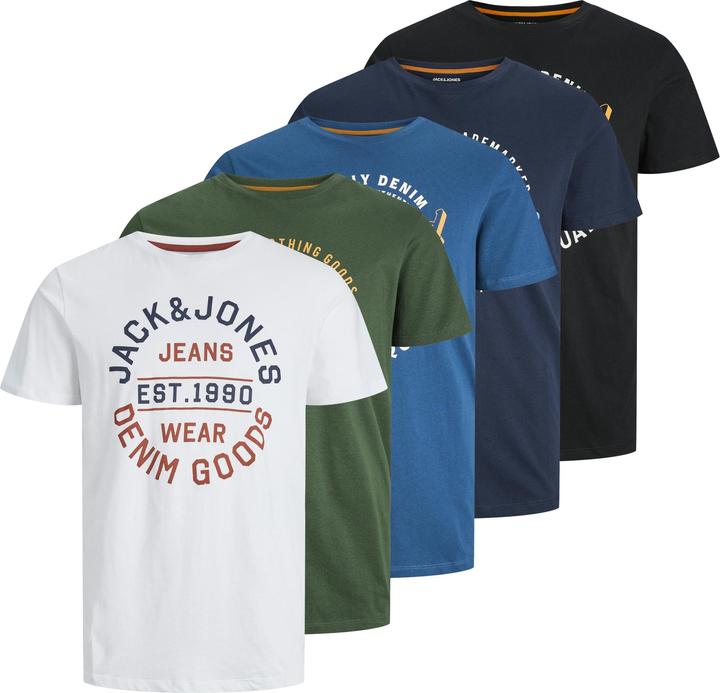 Immagine prodotto Jack & Jones Jjmikk Tee Ss Crew Neck 5pk Mp Pls (3XL)
