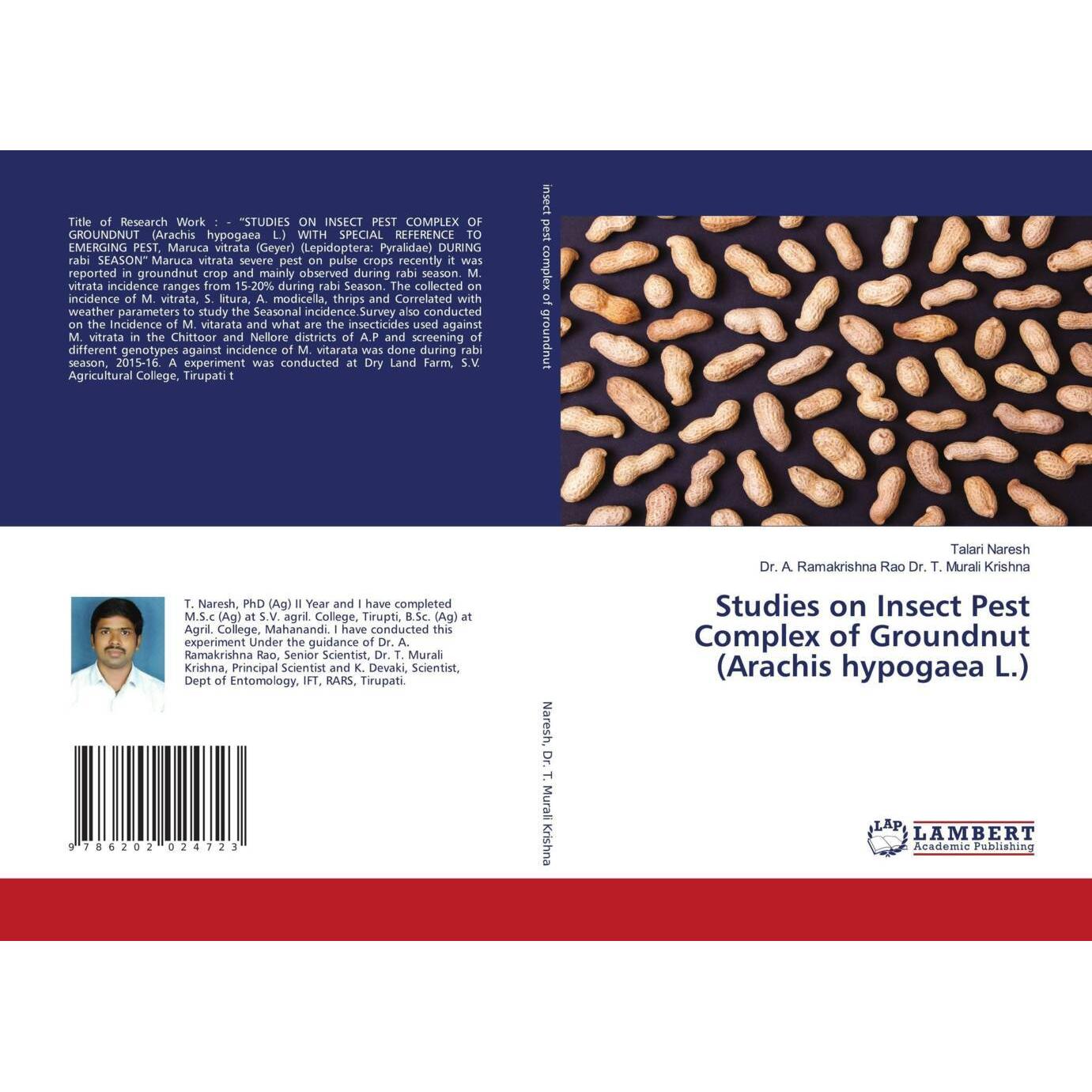 Studies on Insect Pest Complex of Groundnut (Arachis hypogaea L.), Fachbücher von Talari Naresh, Dr. A. Ramakrishna Rao ...