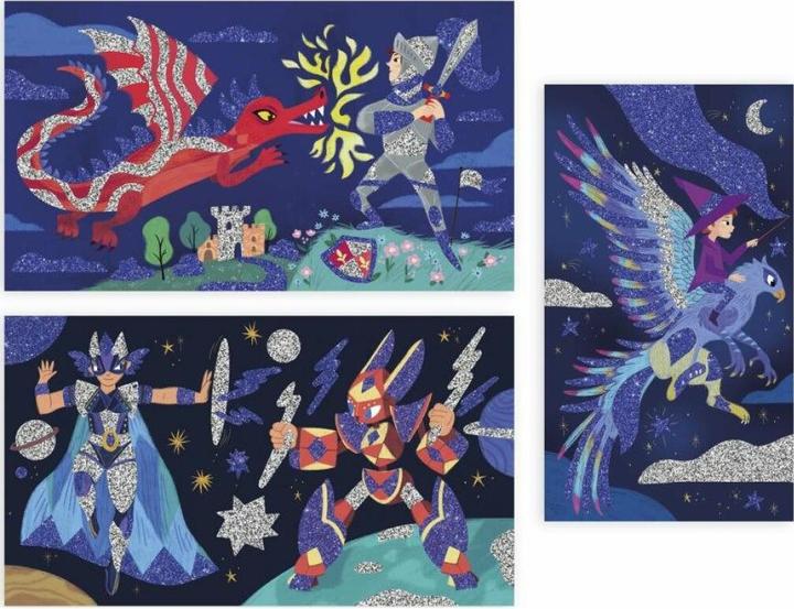 Actual product image Janod Sequin Heroes Craft Set