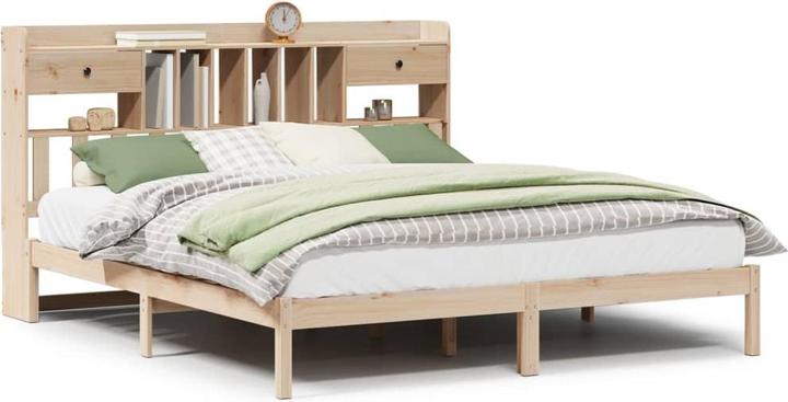 vidaXL Bett mit Regal (180 x 200 cm)