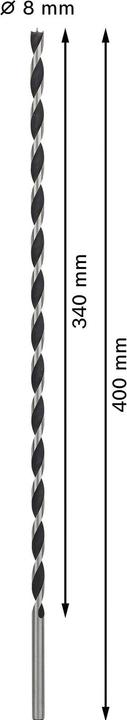 Produktbild Bosch Professional Zubehör PRO Wood Holzspiralbohrer, 8 x 340 x 400 mm (8 mm)