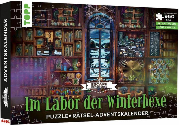 Puzzle-Rätsel-Adventskalender: Im Labor der Winterhexe – 24 Puzzles mit insgesamt 960 Teilen