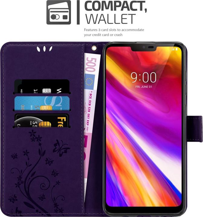 Produktbild Cadorabo Flower Book Hülle für LG G7 ThinQ / FIT / ONE (LG G7 Fit, LG G7 One, LG G7 ThinQ)
