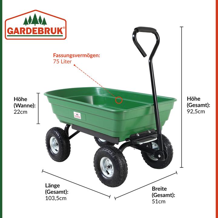 Immagine prodotto Gardebruk Carrello da giardino (300 kg)