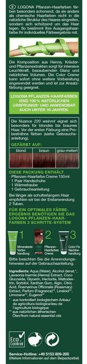 Produktbild Logona PHF Creme 220 weinrot (Weinrot)
