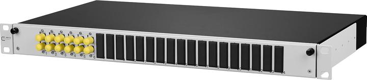 Actual product image Metz Connect 150265D106-E OpDAT slide patch panel splice 6xST-D metal OM3 gr