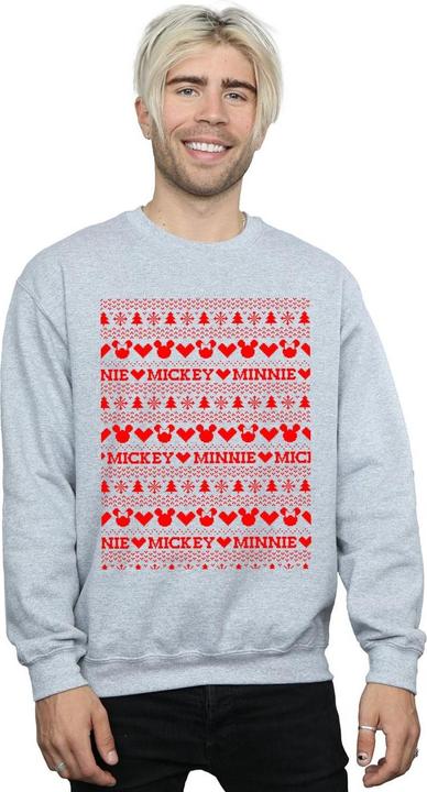 Immagine prodotto Disney Mickey And Minnie Christmas Fair Isle Felpa Uomo (S)