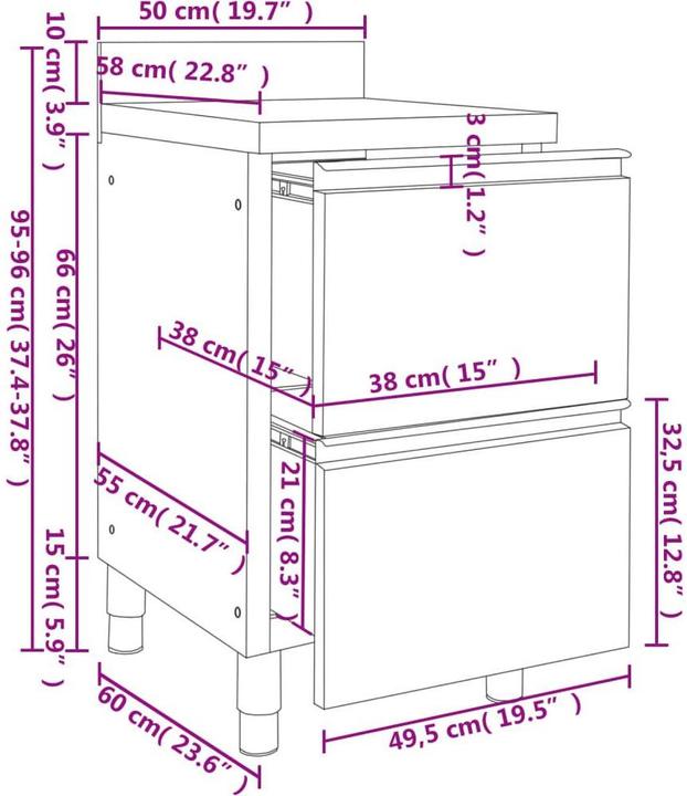 Image du produit vidaXL Gastro-Küchenschrank