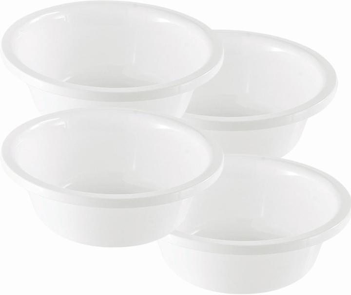 Produktbild Novaliv 4x Spülschüssel Rund 0,6L, D16 cm, Weiss, BPA-frei Spülmaschinenfest Ideal für Küche und Camp