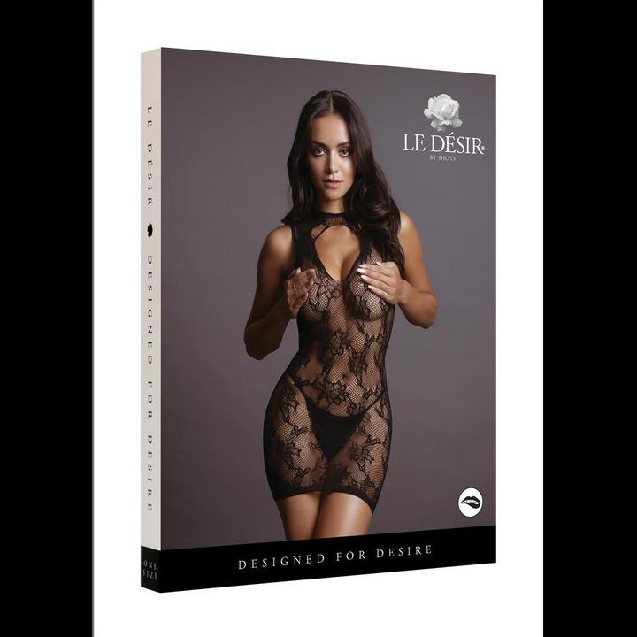 Actual product image Le Désir High Neck Lace Mini Dress (One size)