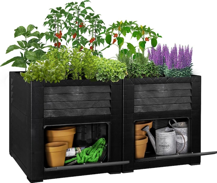 Actual product image Weber Home Raised bed with storage compartments