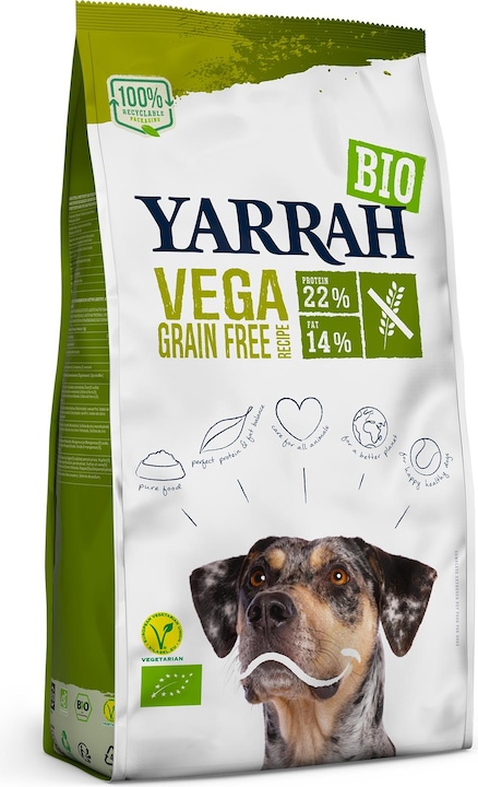 Yarrah Trockenfutter Dog TF Bio Vega, 10 kg, Adult, Getreidefrei (Adult, 1 Stk., 10000 g)