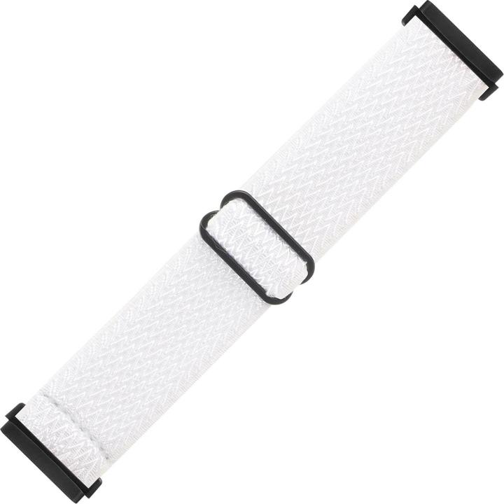 Produktbild Cover-Discount Fitbit Versa 4 / Sense 2 - Nylon Ersatzarmband weiss (Nylon, Versa 3, Sense)