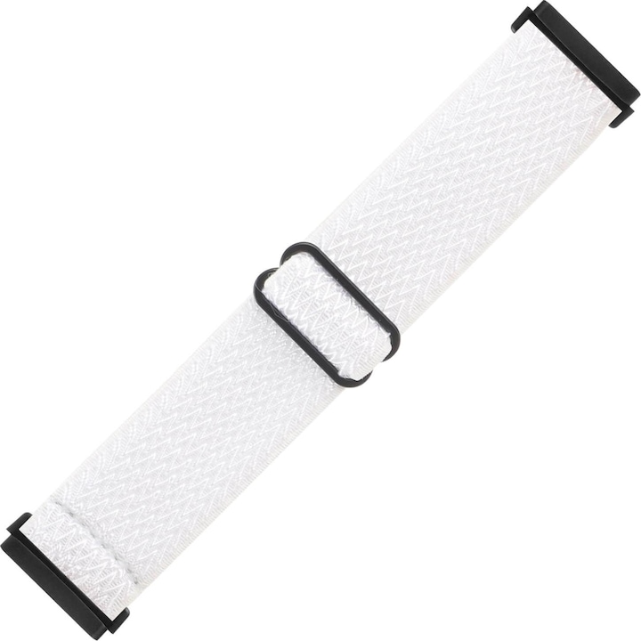 Produktbild Cover-Discount Fitbit Versa 4 / Sense 2 - Nylon Ersatzarmband weiss (Nylon, Versa 3, Sense)