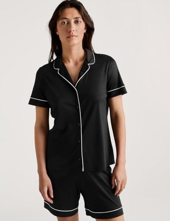 Actual product image Calida Moonlight Dreams Kurz-Pyjama, durchgeknöpft mit Seide (M)