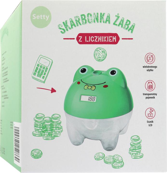MIX Setty piggy bank with counter Frog YS011-3A
