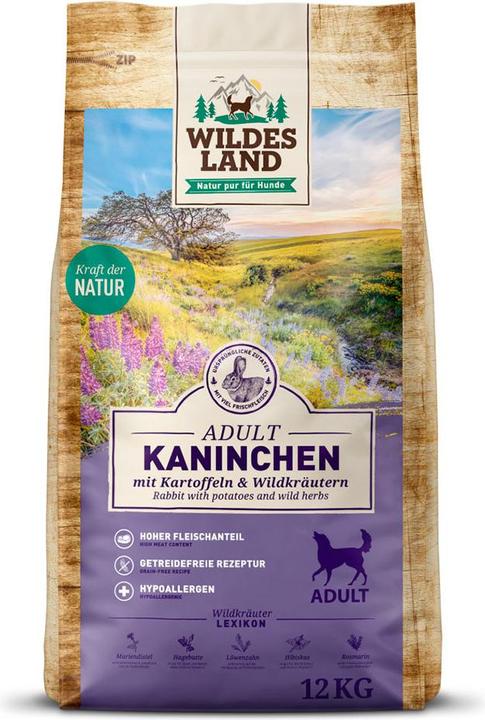 Actual product image Wildes Land Dry food rabbit with potatoes & wild herbs, 12 kg (Adult, 1 pcs., 12000 g)