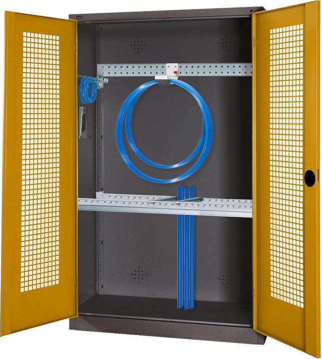 Actual product image C+P Modular sports equipment cabinet with basic equipment (HxWxD: 195x120x50 cm, with perforated hinged