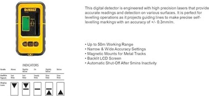 Immagine prodotto DeWalt Ricevitore rilevatore laser (per DW088 / DW089) DE0892