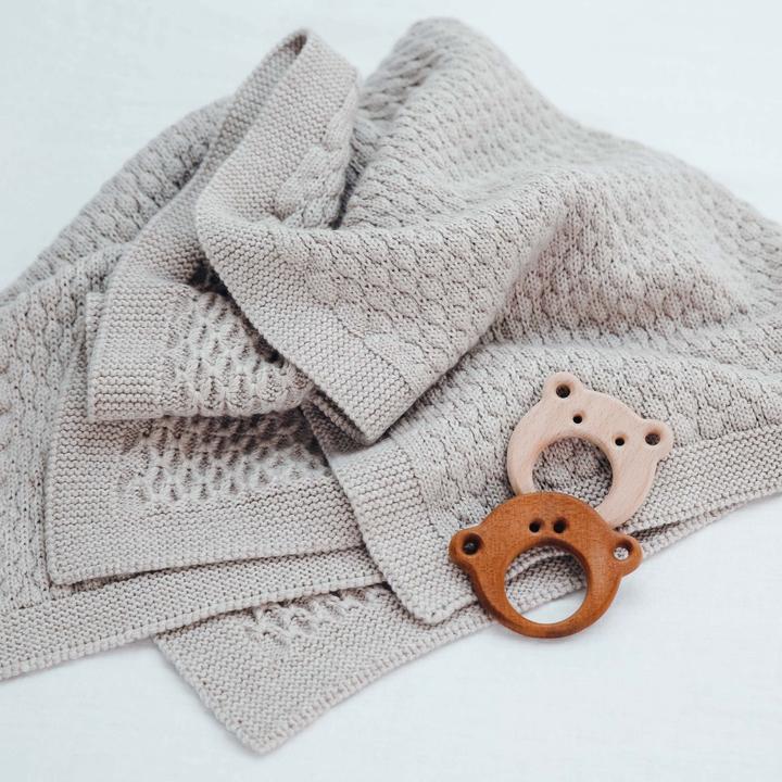 Productafbeelding Ooh Noo - Bubbles Baby Blanket - Cream - 75x95 cm (95 x 75 cm)