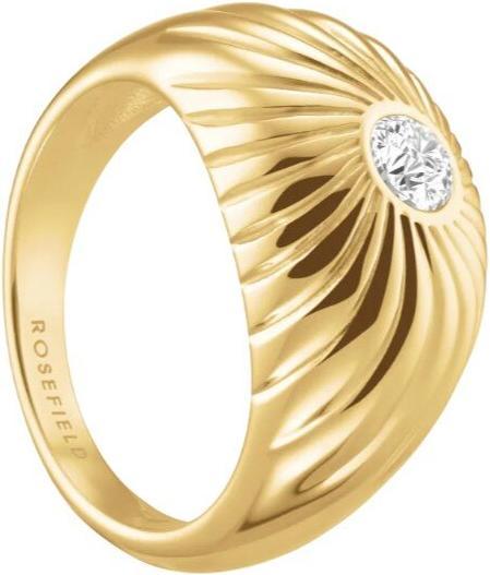 Rosefield - Luxurious gold-plated steel ring with Solitaire crystals JRBT - Circuit: 52 mm (52)
