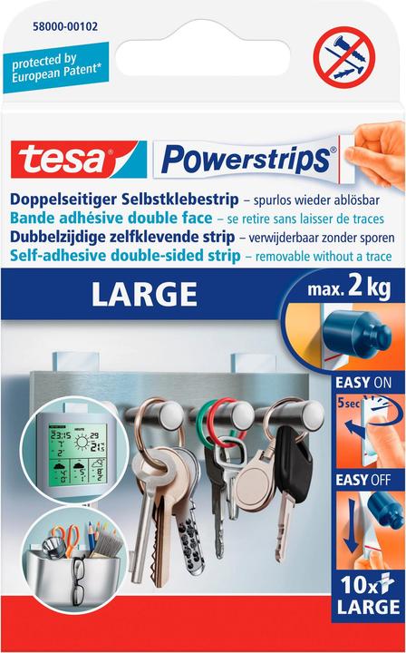 Image du produit tesa Powerstrips® LARGE, 10 strips