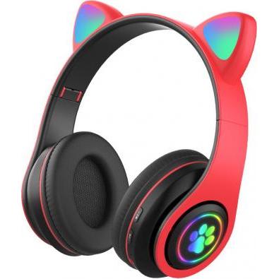 Goodbuy Goodbye Paws belaidės ausinės vaikams bluetooth 5.0 raudona (14 h, Kabellos), Kopfhörer