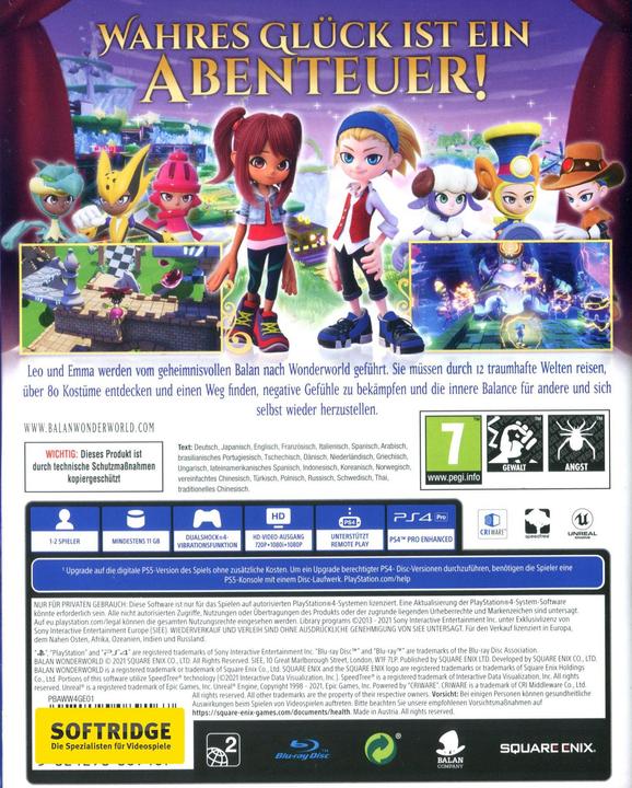 Actual product image Square Enix Balan Wonderworld (PS4, DE)