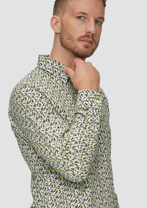 Produktbild S.Oliver Hemd Slim Fit: Popeline-Hemd mit All-over-Print (XXL)