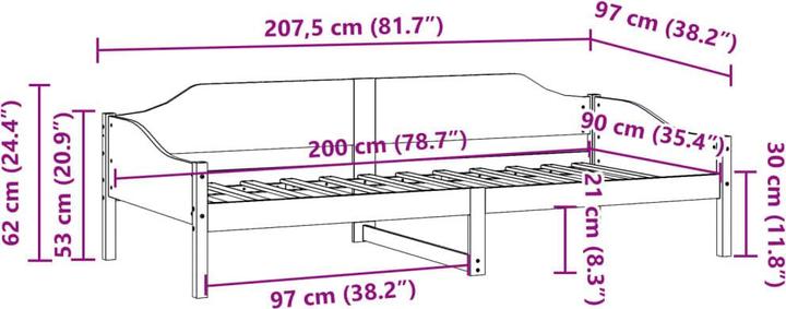 Image du produit vidaXL Bettgestell (90 x 200 cm)