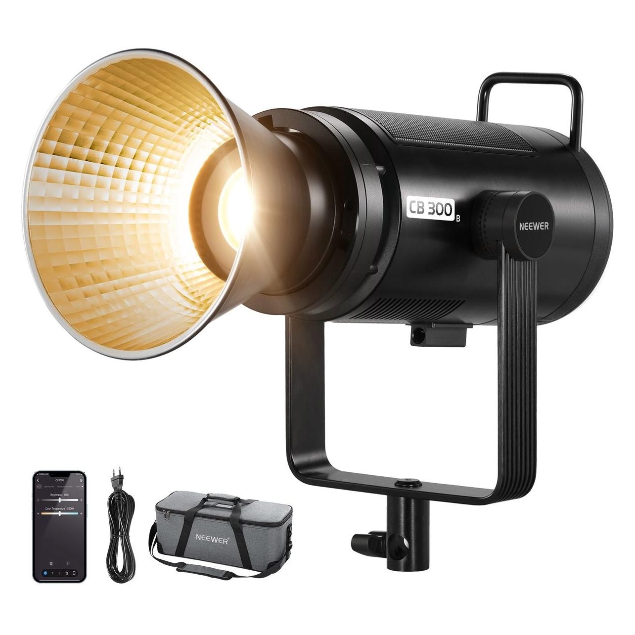 Neewer CB300B (CB300B) (Videoleuchte), Dauerlicht, Schwarz