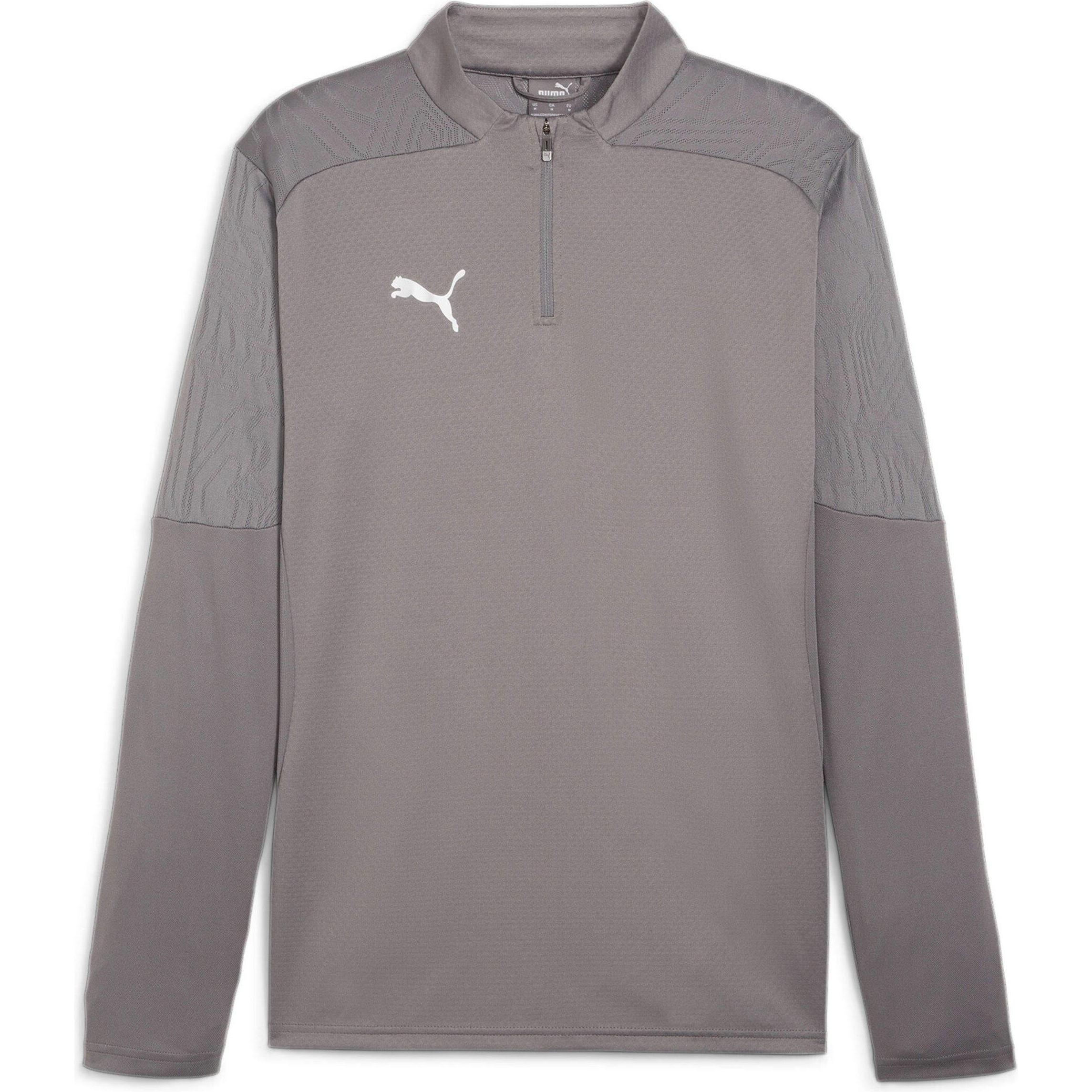 Puma, Herren, Laufjacke, teamFINAL Training 1/4 Zip Top (L), Grau, L