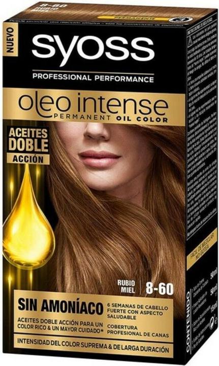 Actual product image Syoss OLIO INTENSE ink sin amoniaco #8.60-rubio miel 5 pz (Honey blonde)
