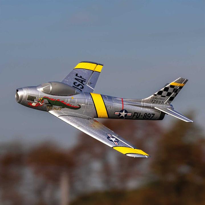Actual product image E-Flite FLUGZEUG UMX F-86 Sabre 442mm BNF 30mm EDF Jet Basic AS3X SAFE Select (Jet)