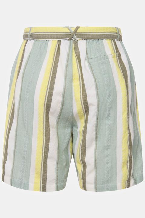 Image du produit Ulla Popken Short Rose avec taille élastique. Jambe large et rayures. (54)