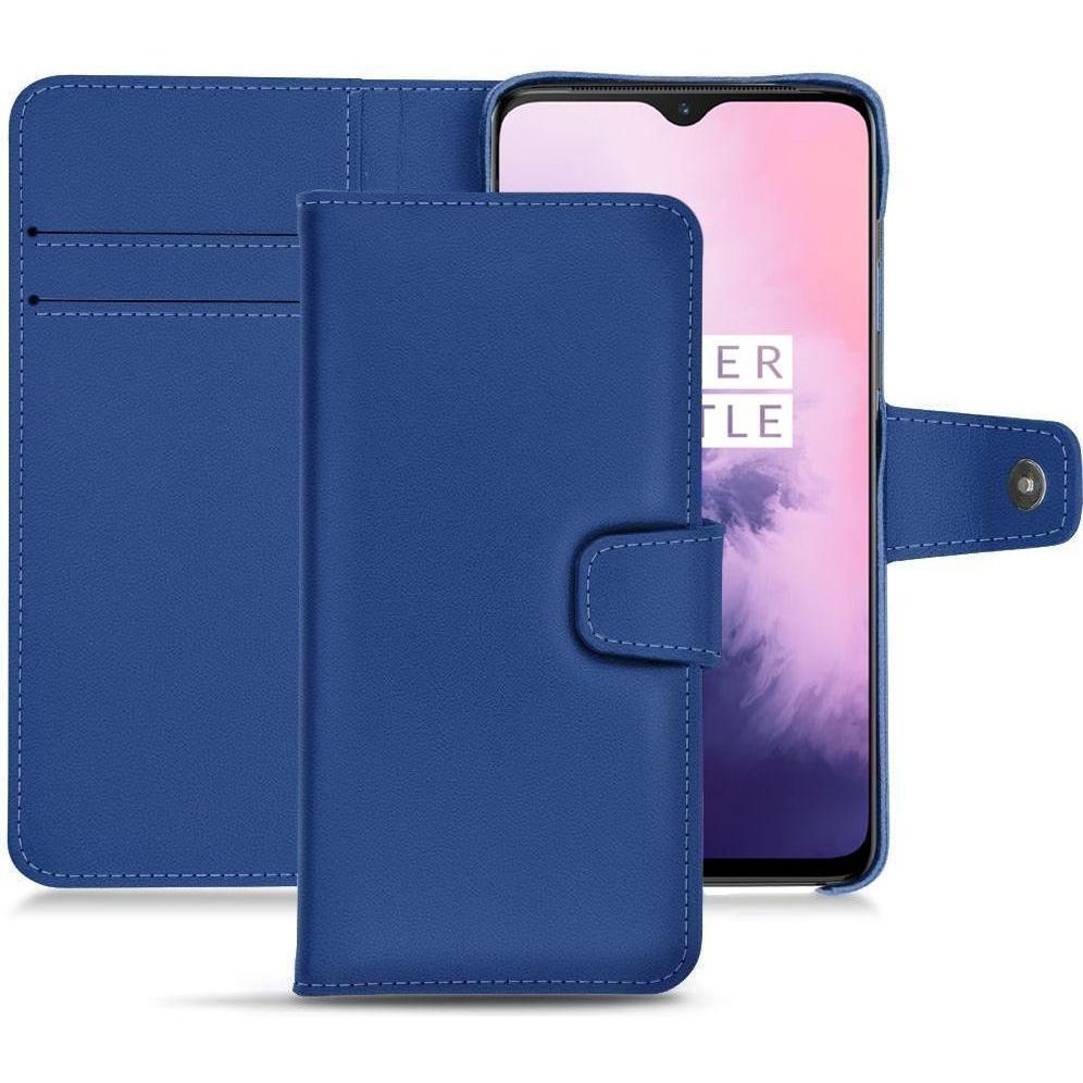Noreve Lederschutzhülle Wallet (OnePlus 7), Smartphone Hülle, Blau