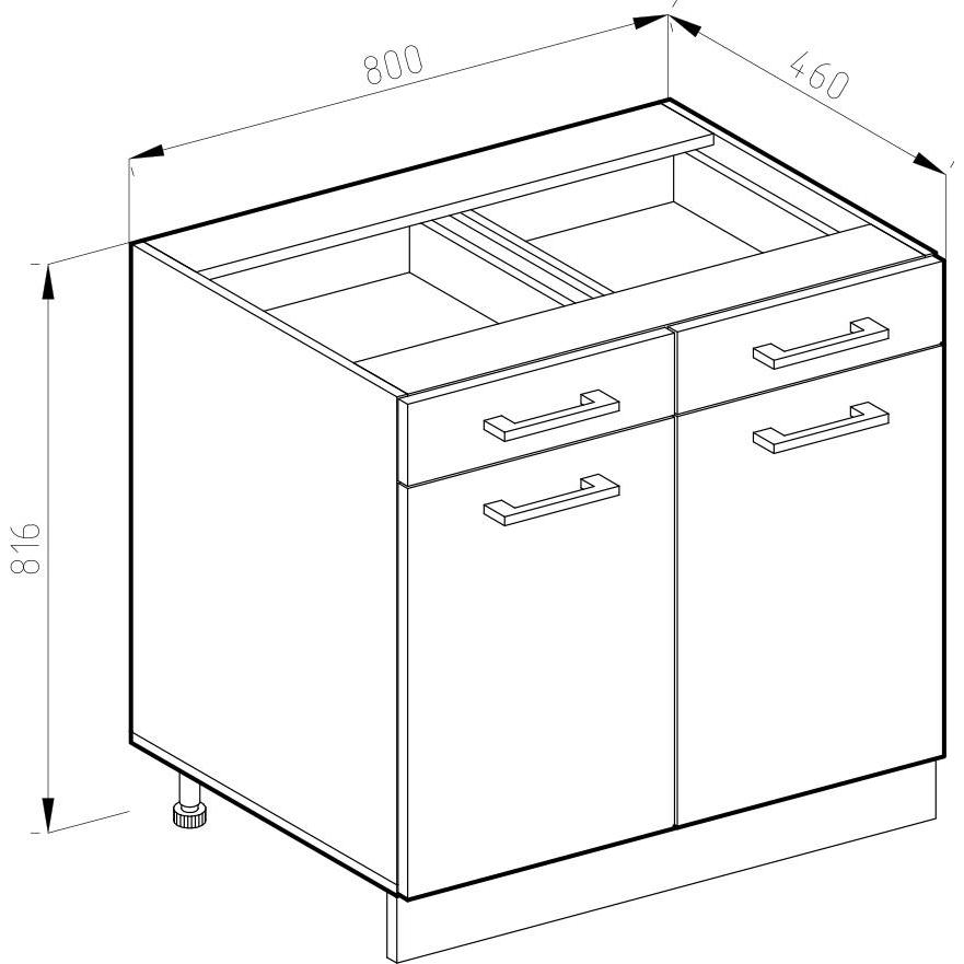Thumbnail - Vicco, Regal, Schubladenunterschrank R-Line (80 x 60 x 81.5 cm)