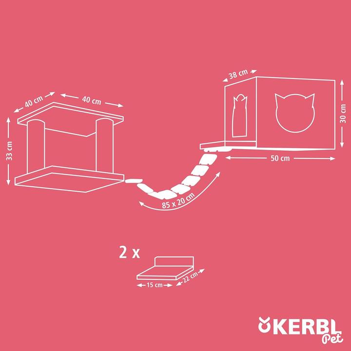 Produktbild Kerbl Katzenspielplatz Top, natur/weiss