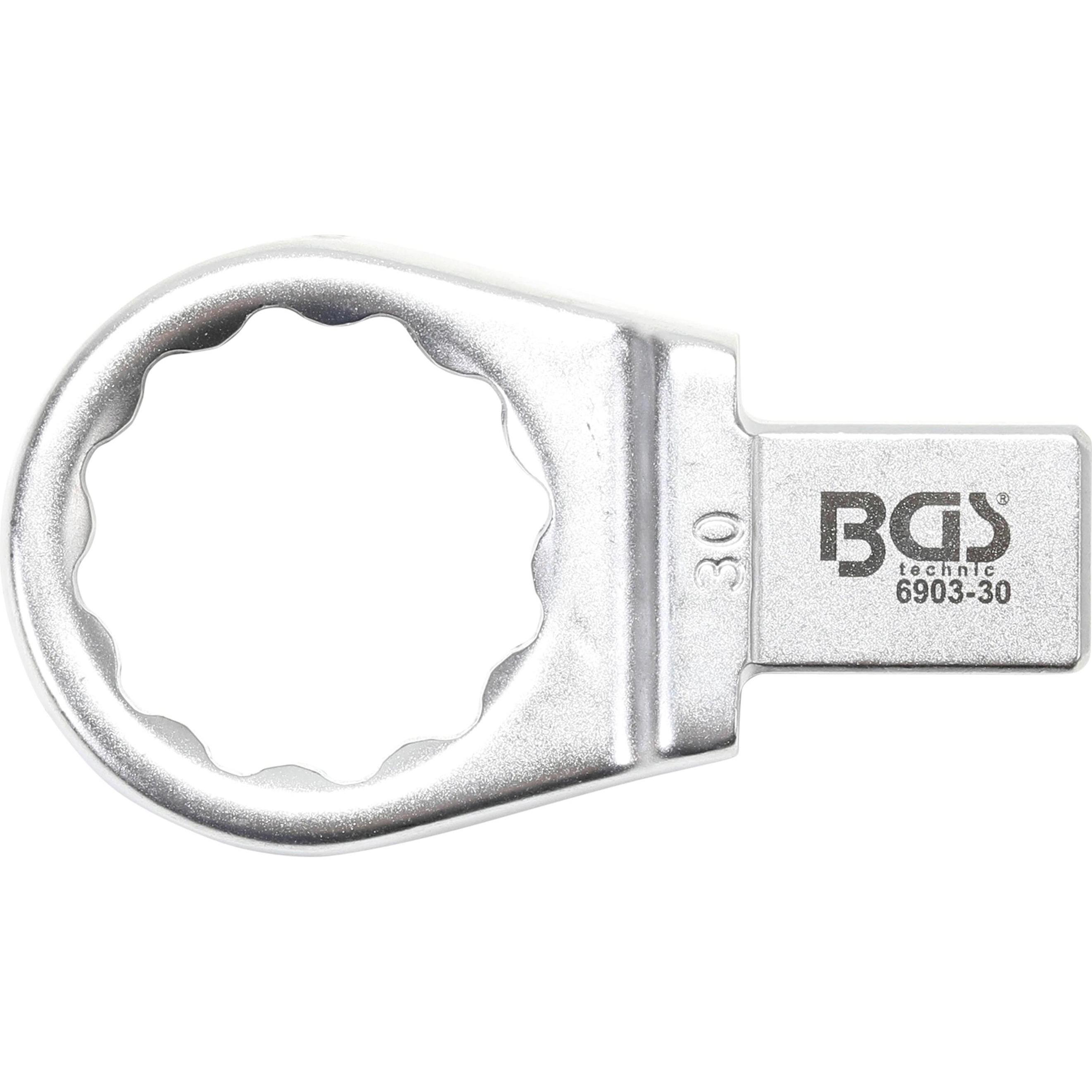 BGS, Schraubenschlüssel, Einsteck-Ringschlüssel 30 mm Aufnahme 14 x 18 mm (30 mm)