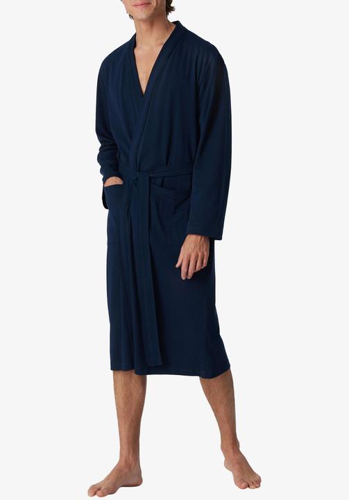 Produktbild Schiesser Bademantel "Essentials" marine (S)