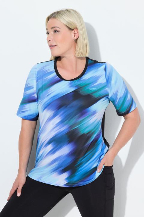 Immagine prodotto Ulla Popken T-shirt con scollo a girocollo, mezze maniche, apertura sul retro e materiale riciclato (56)