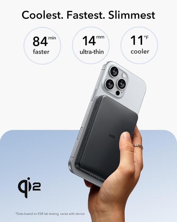 Produktbild ESR Qi2 MagSafe Powerbank 5000mAh (5000 mAh, 15 W)