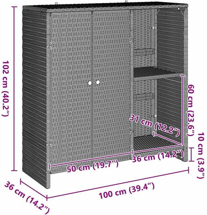 Produktbild vidaXL Moderne Aufbewahrungsmöbel (100 cm)