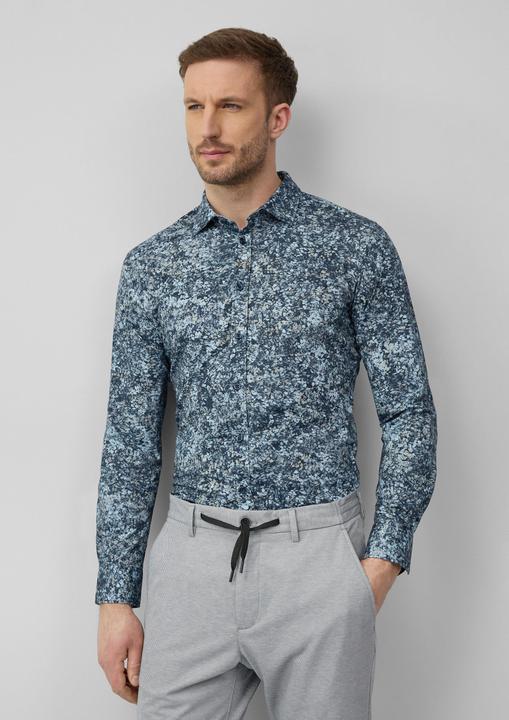 Actual product image S.Oliver Hemd Tailored Fit: Gemustertes Hemd aus Baumwollstretch (42)