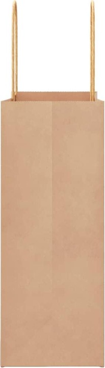 Produktbild VidaXL Kraftpapiertüten 50 Stk. mit Henkel Braun 22x11x28 cm Papiertüte (Geschenktüte, 50 x)
