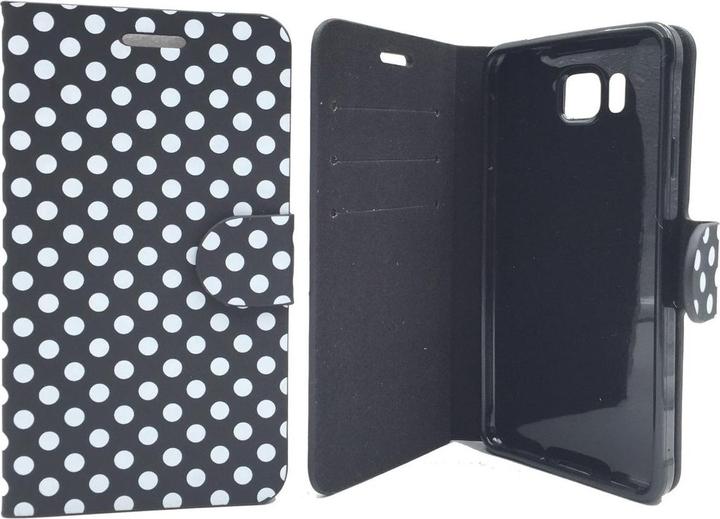 Produktbild König Design Schutzhülle Tasche (Flip Quer) für Handy Samsung Galaxy Alpha SM G850F Schwarz / Weiss (Samsung Galaxy Alpha)