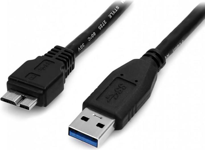 StarTech 0.5m USB 3.0 A to Micro B Cable - St/St - Black - 50cm SuperSpeed USB 3.0 Connection Cable - Ste... (0.50 m, USB 3.2 Gen 1)