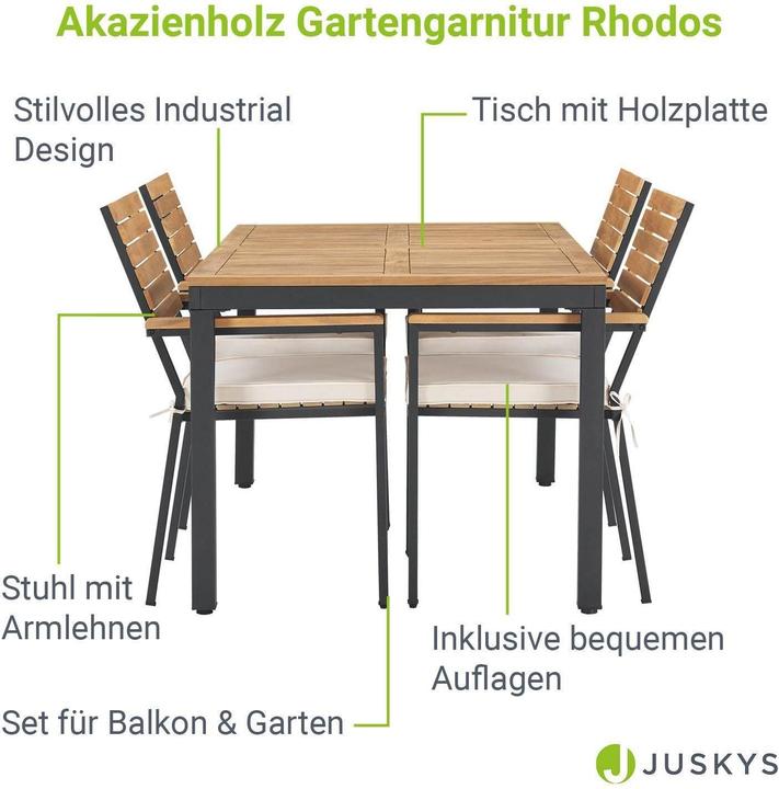 Produktbild Juskys Gartengarnitur (150 x 90 x 74 cm)