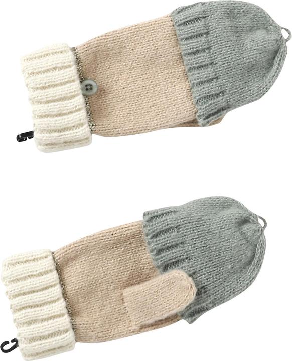 Immagine prodotto Vertbaudet Mädchen-Set: Mütze, Rundschal & 2-in-1-Handschuhe, Colorblock (128, 140)